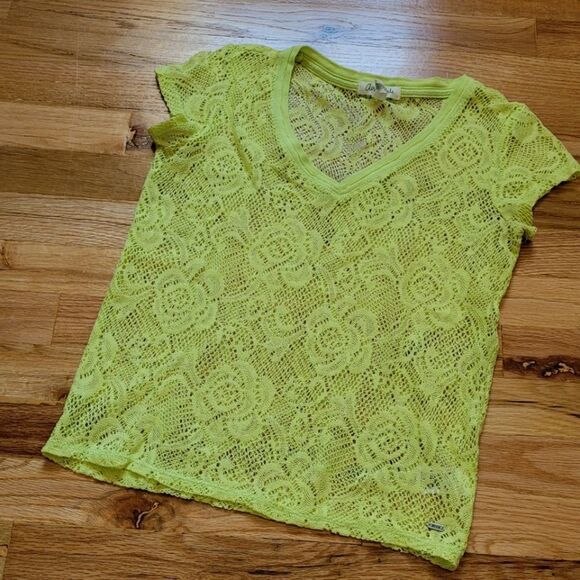 Aeropostale Summer Yellow Overshirt Small - Picture 5 of 5